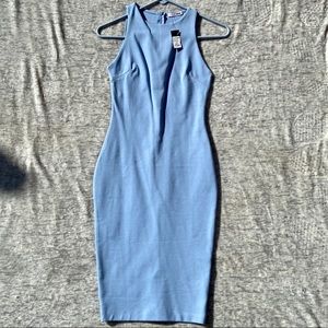 Fashion Nova Light Blue Bodycon Midi Dress